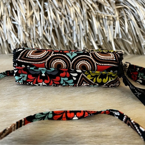 New VERA BRADLEY Sierra 2015 All in One Wristlet Brown Orange Lipstick Case - Picture 10 of 13